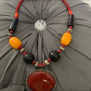 Sun dial beaded necklace